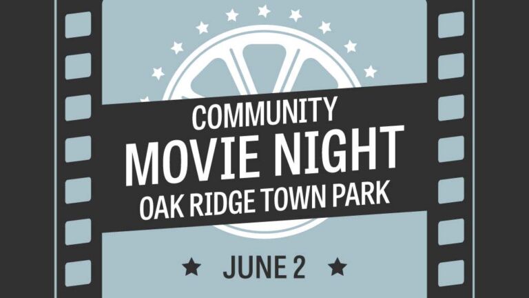 Community Movie Night at Oak Ridge Town Park. June 2
